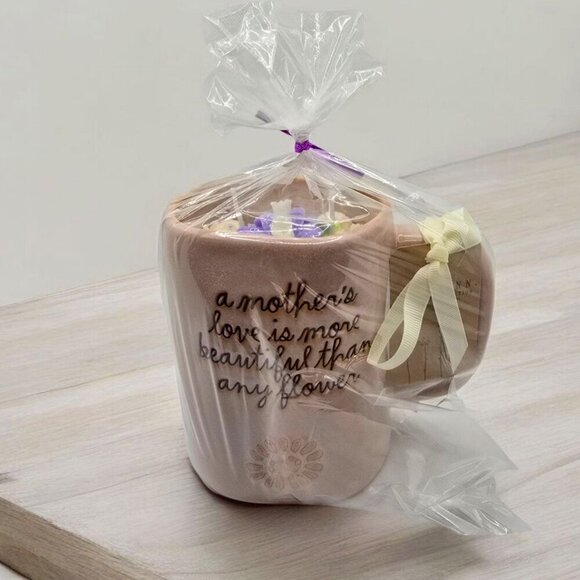 Rae Dunn ✦ A Mother’s Love Pink Ceramic Mug Candle ✦ Purification Blend 16oz NWT - Picture 9 of 9